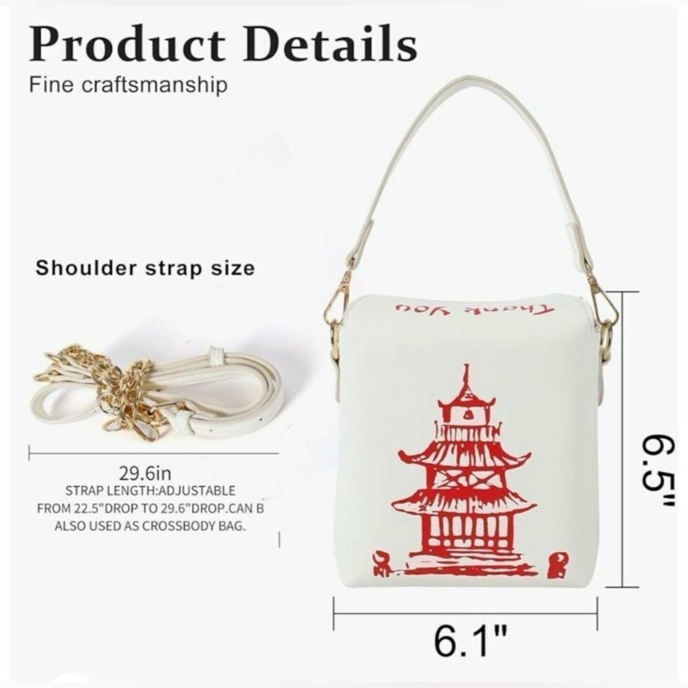 Chinese Takeout Box Fun Cute Purse Crossbody - Picture 11 of 11